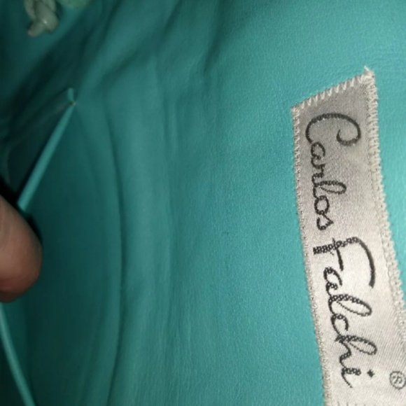 Vintage Python Turquoise Carlos Falchi Pegasus Bag - Picture 6 of 8